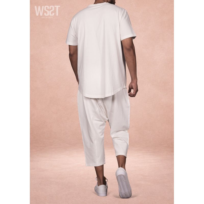 Men’s Sarouel Set Combo Wassat with Oversized T-Shirt and Cropped Pants - Muslim Clothing Brands