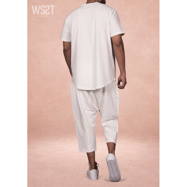 Men’s Sarouel Set Combo Wassat with Oversized T-Shirt and Cropped Pants - Muslim Clothing Brands