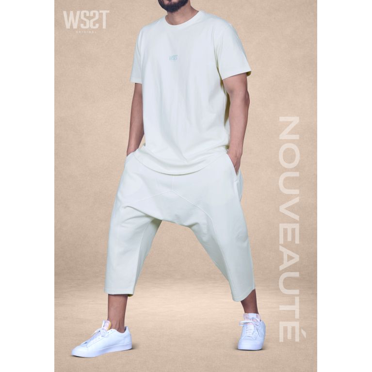 Ensemble saroual homme Combo Wassat t-shirt oversize et pantacourt - marques de vêtement pour musulman
