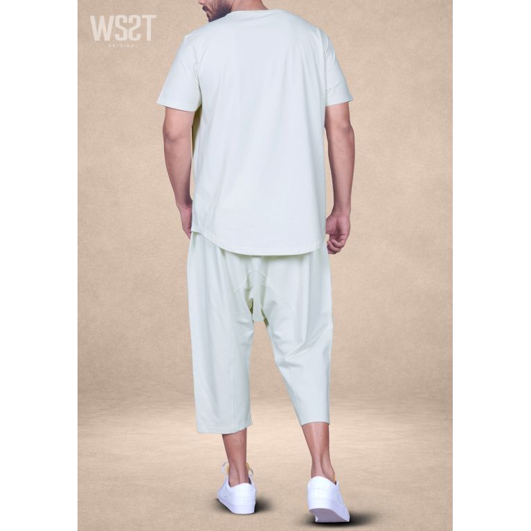 Men’s Sarouel Set Combo Wassat with Oversized T-Shirt and Cropped Pants - Muslim Clothing Brands