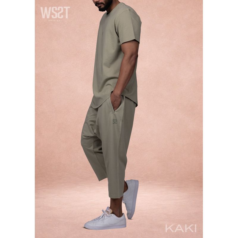 Ensemble saroual homme Combo Wassat t-shirt oversize et pantacourt - marques de vêtement pour musulman