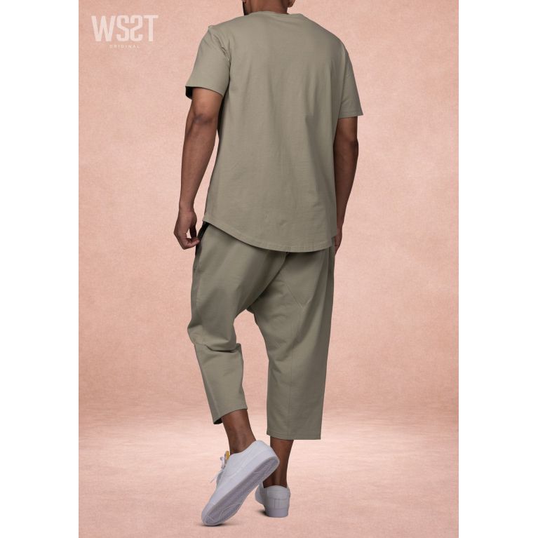 Ensemble saroual homme Combo Wassat t-shirt oversize et pantacourt - marques de vêtement pour musulman