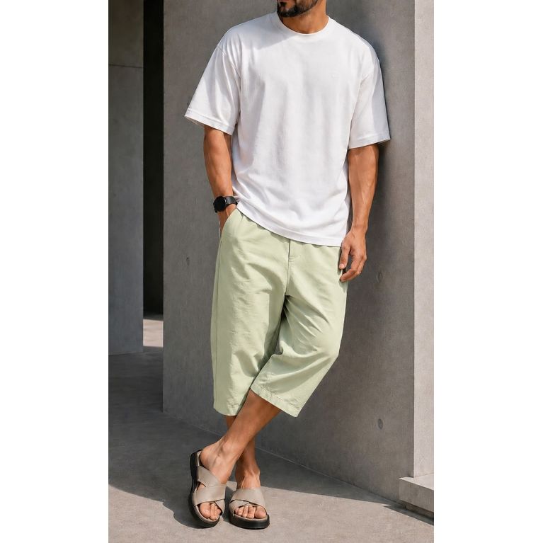 Qaba'il DROP Cotton Stretch Harem Shorts For Summer