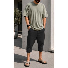 Qaba'il DROP Cotton Stretch Harem Shorts For Summer
