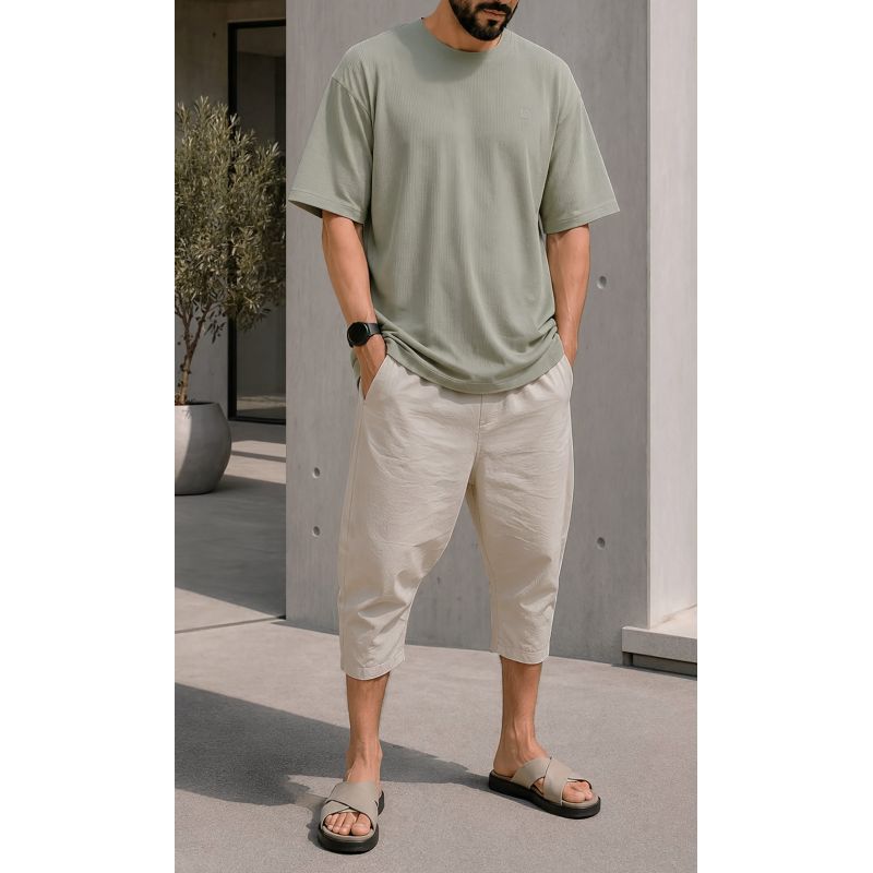 Qaba'il DROP Cotton Stretch Harem Shorts For Summer