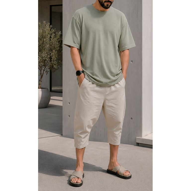Qaba'il DROP Cotton Stretch Harem Shorts For Summer