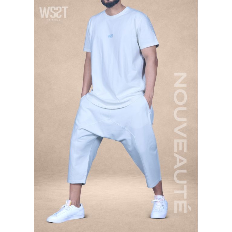 Men’s Sarouel Set Combo Wassat with Oversized T-Shirt and Cropped Pants - Muslim Clothing Brands