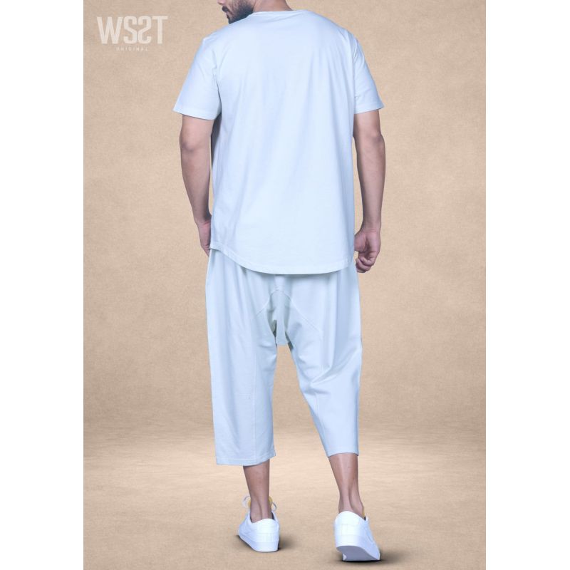 Ensemble saroual homme Combo Wassat t-shirt oversize et pantacourt - marques de vêtement pour musulman
