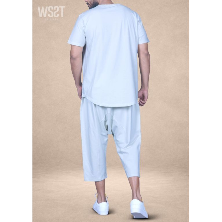Ensemble saroual homme Combo Wassat t-shirt oversize et pantacourt - marques de vêtement pour musulman