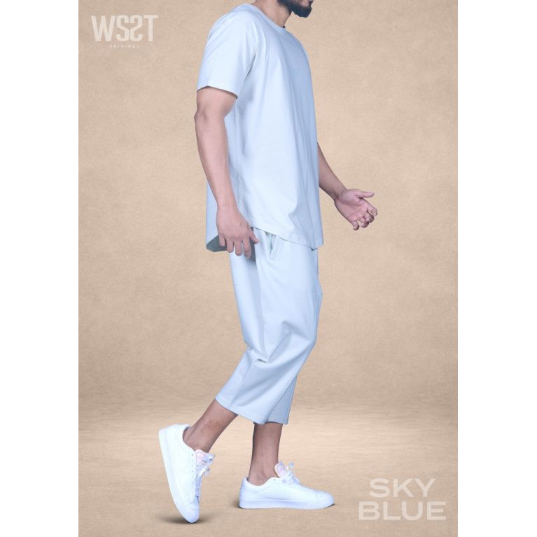 Men’s Sarouel Set Combo Wassat with Oversized T-Shirt and Cropped Pants - Muslim Clothing Brands