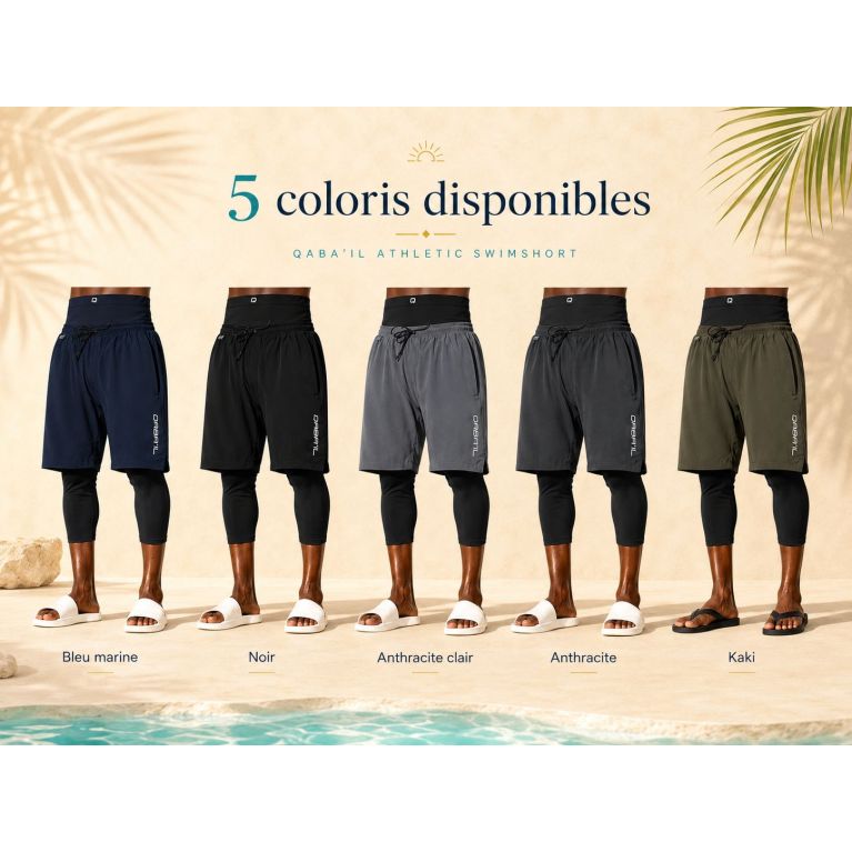 Men’s Awra Swim Shorts Qaba’il S26 – Modest Swimshort