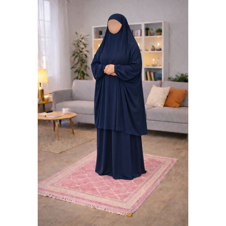 Soundouss 2-Piece Jilbab – Medina Silk – One Size