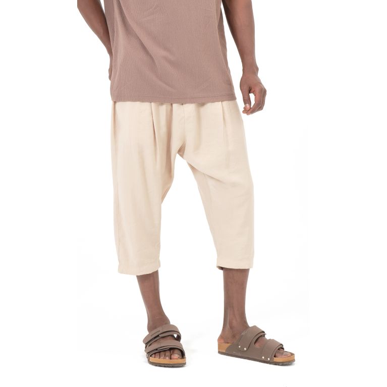 Men’s Tencel Classik Cropped Trousers – Qaba’il