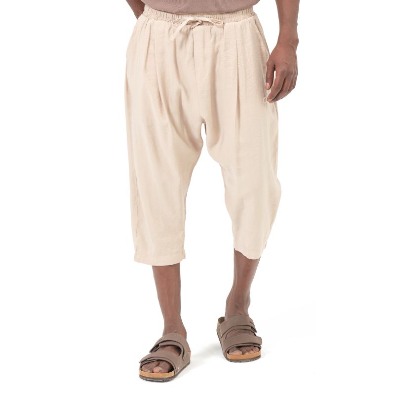 Men’s Tencel Classik Cropped Trousers – Qaba’il