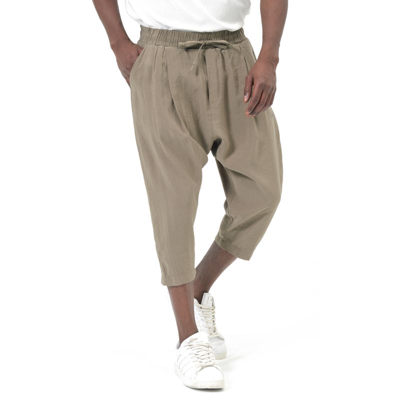 Men’s Tencel Classik Cropped Trousers – Qaba’il
