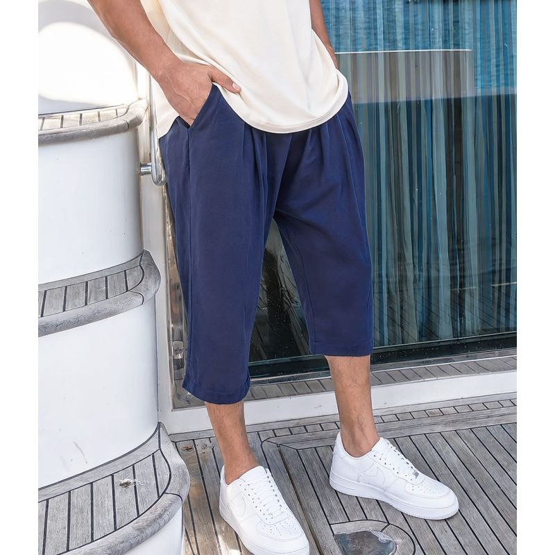 Men’s Tencel Classik Cropped Trousers – Qaba’il