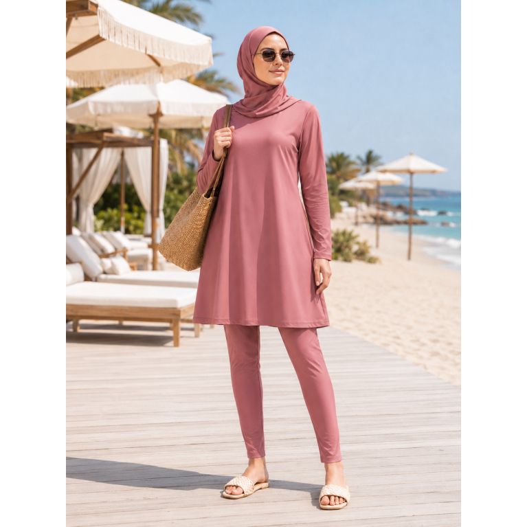 Women’s 3-Piece Burkini with Flared Tunic