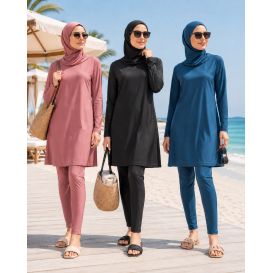 Women’s 3-Piece Burkini with Flared Tunic