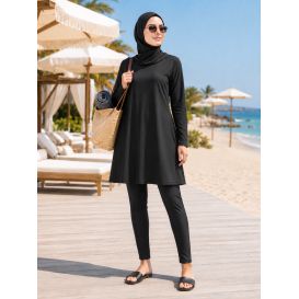 Burkini Femme 3 Pièces avec Tunique Évasée