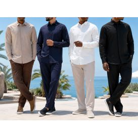 Qaba'il Concealed-Zip Long-Sleeve Shirt