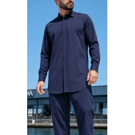 Chemise Zippée Qaba'il Design à Manches Longues