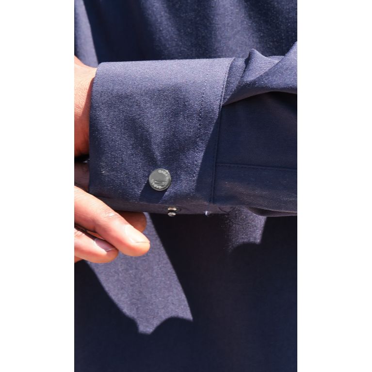 Chemise Zippée Qaba'il Design à Manches Longues