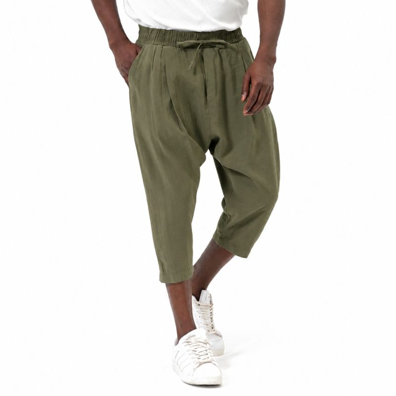 Men’s Tencel Classik Cropped Trousers – Qaba’il
