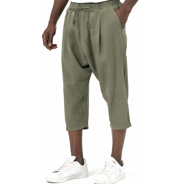 Men’s Tencel Classik Cropped Trousers – Qaba’il