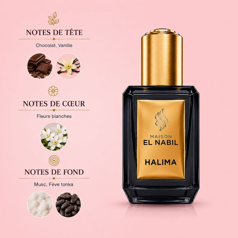 Musc Halima- Parfum : Mixte - Extrait de Parfum Sans Alcool - El Nabil - 5 ml
