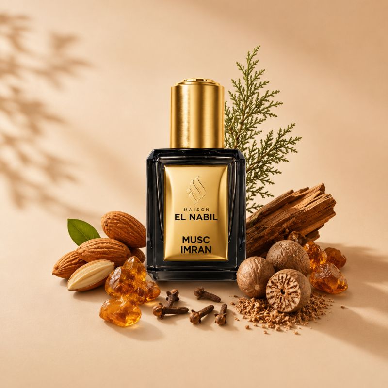 Musc Imran - Parfum : Homme - Extrait de Parfum Sans Alcool - El Nabil - 5 ml 