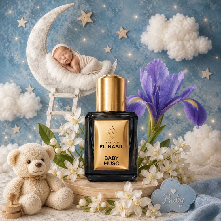 Baby Musc - Parfum Enfant : Mixte - Extrait de Parfum Sans Alcool - El Nabil - 5 ml