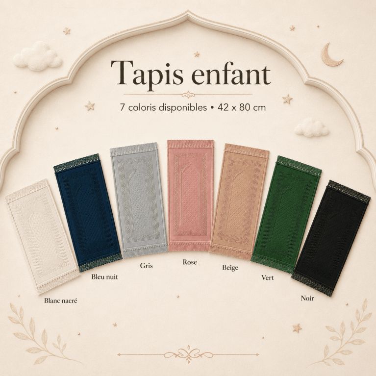 Tapis de Prière Enfant Molletonné Soundouss 42 x 80 cm