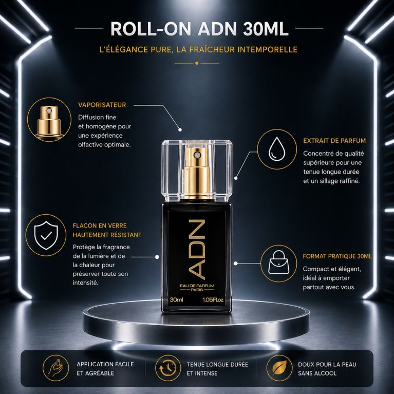 BOUSSA Eau de Parfum par ADN Paris - Flacon Spray 30 ml - l'Art de la Parfumerie Française