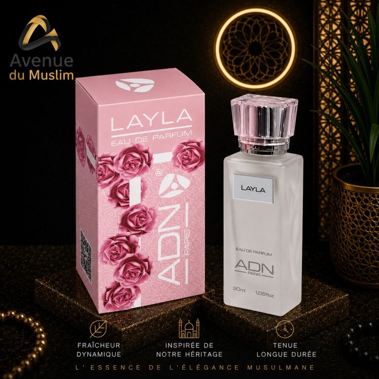 LAYLA Eau de Parfum par ADN Paris - Flacon Spray 30 ml - l'Art de la Parfumerie Française