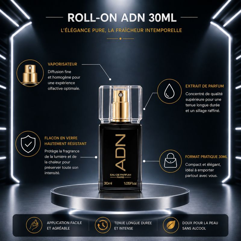 SAPHIR Eau de Parfum par ADN Paris - Flacon Spray 30 ml - l'Art de la Parfumerie Française