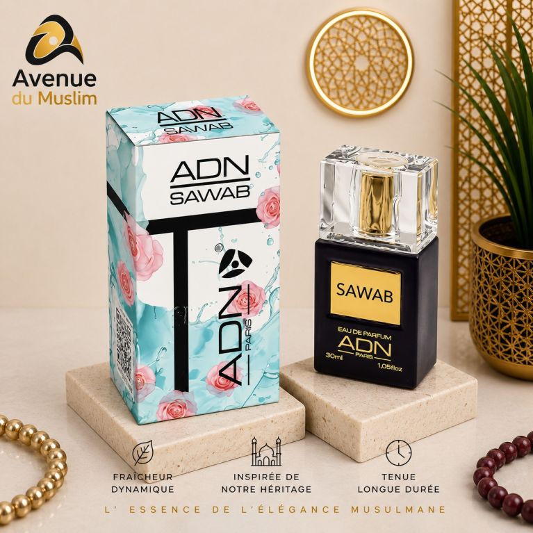SAWAB Eau de Parfum par ADN Paris - Flacon Spray 30 ml - l'Art de la Parfumerie Française