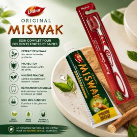 Dentifrice MISWAK 120g + 50g gratuit avec brosse à dents - Laboratoire Dabur