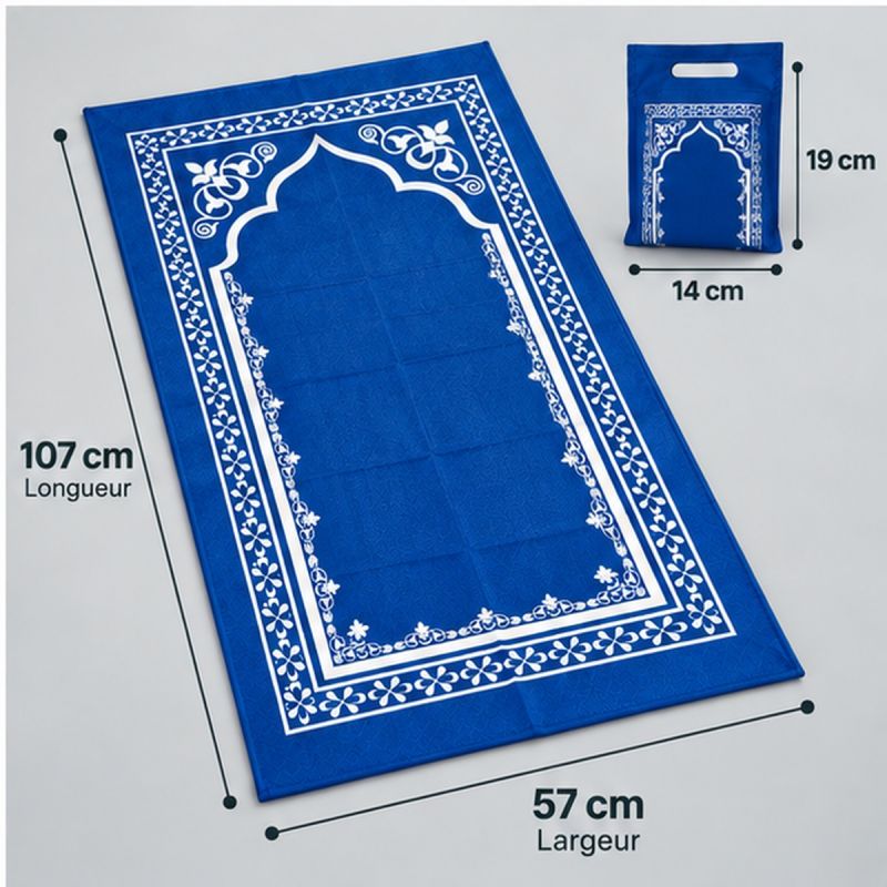 Tapis de Prière Portable avec Pochette – 58 x 108 cm