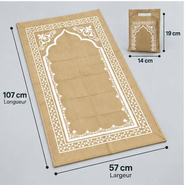 Tapis de Prière Portable avec Pochette – 58 x 108 cm
