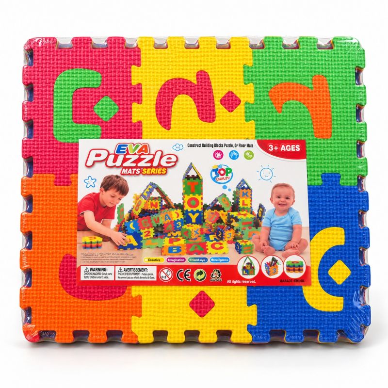 Arabic Alphabet Foam Puzzle Mat for Kids – 36 Pieces, 14 x 14 cm