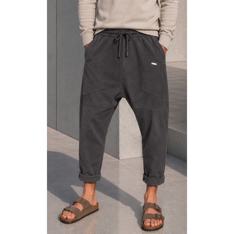 Qaba'il Design Suede-Effect Sarouel Pants – W27