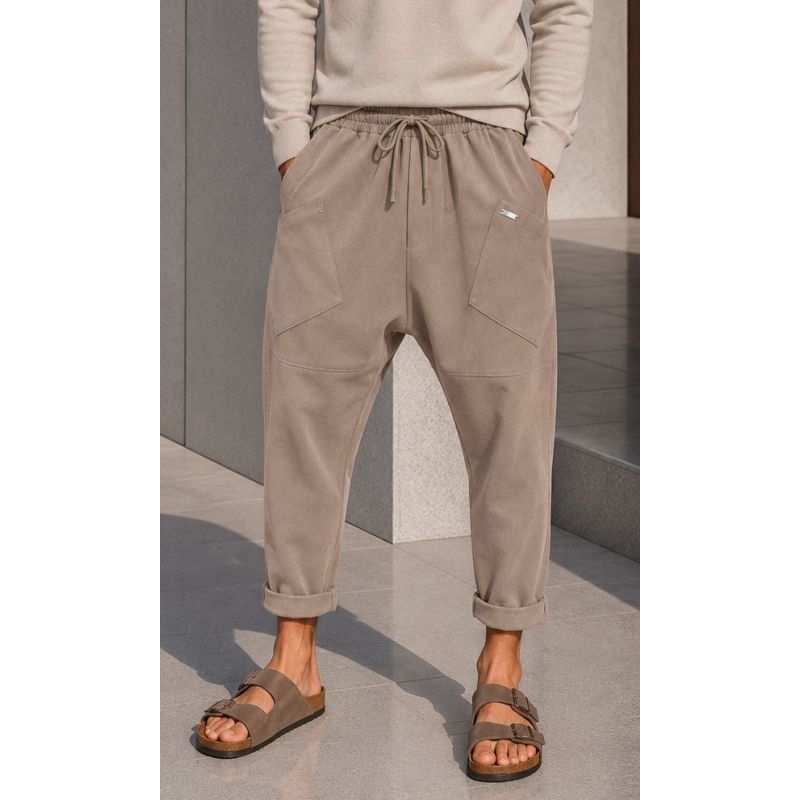 Qaba'il Design Suede-Effect Sarouel Pants – W27