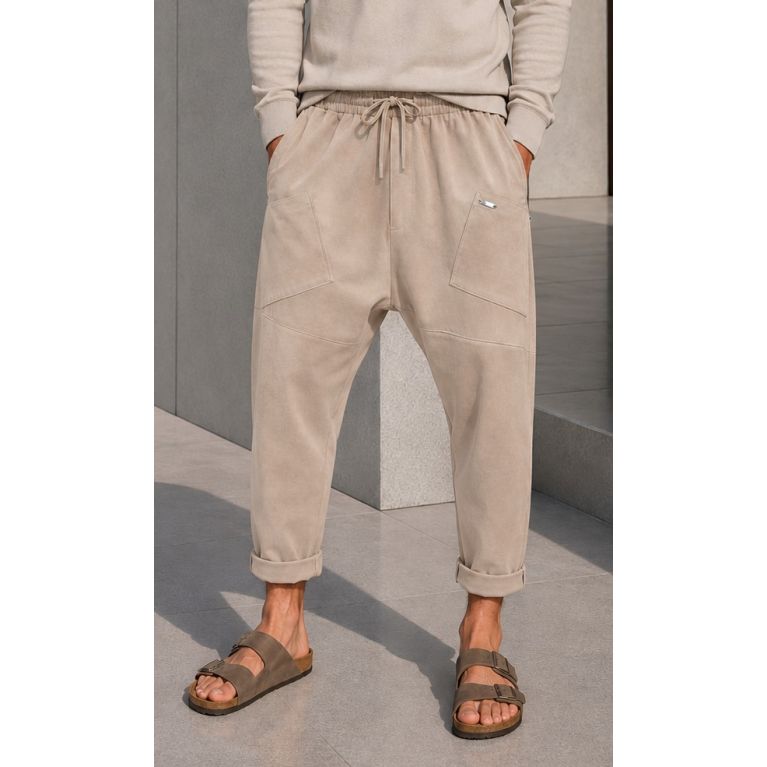 Qaba'il Design Suede-Effect Sarouel Pants – W27