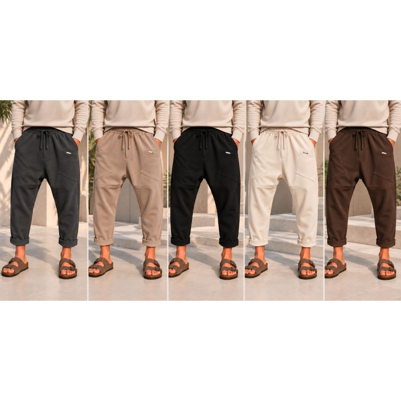 Sarouel Design Suédine Homme – Qaba'il W27
