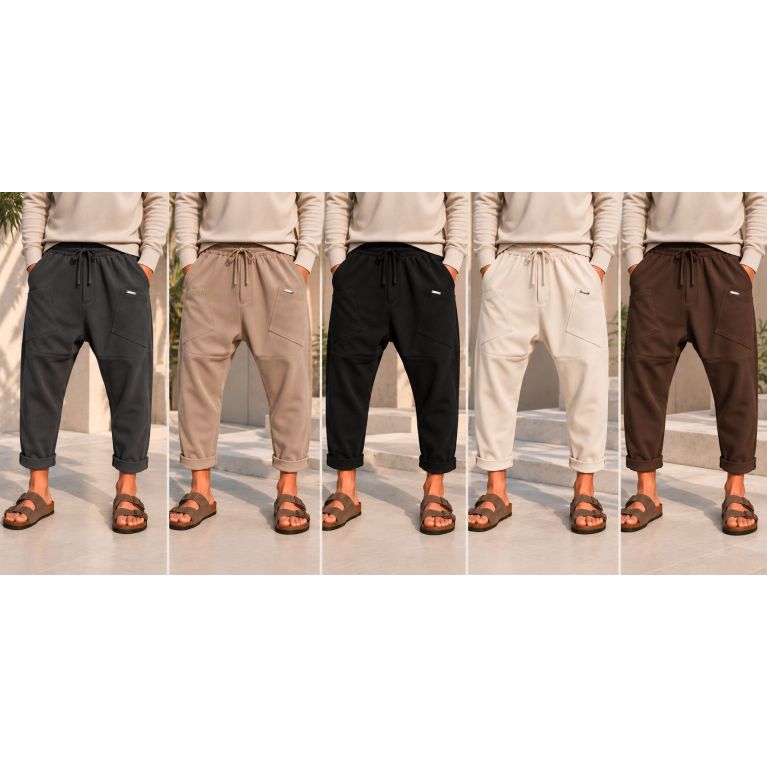 Sarouel Design Suédine Homme – Qaba'il W27