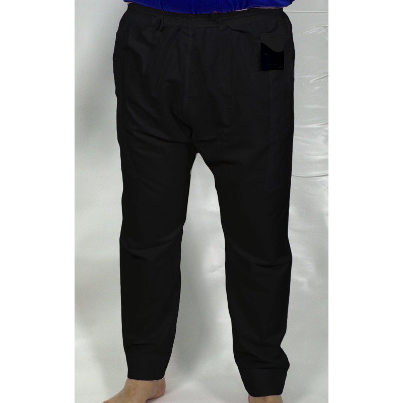 Pantalon Afaq - Sirwal Noir - Tissu Coton - Coupe Droite