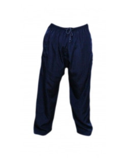 Pantalon Afaq - Sirwal Bleu Marine -Tissu Coton - Coupe Droite- 5917
