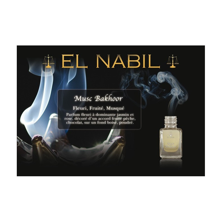 Musc Bakhoor 5 ml - Saudi Perfumes - Sans Alcool - El Nabil