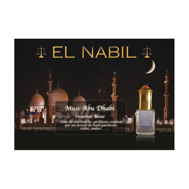 Musc Abu Dhabi 5 ml - Saudi Perfumes - Sans Alcool - El Nabil
