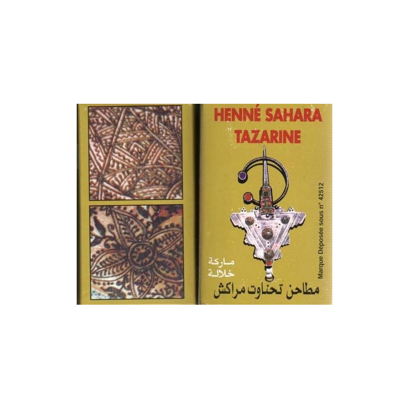 Henné - Henna Sahara Tazarine pour le Tatouage des Mains et des Pieds